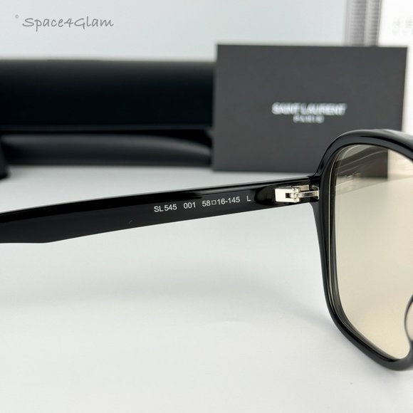 Saint Laurent Men Sunglasses Black Light Yellow Pilot SL545 001 BRAND NEW - Picture 5 of 14